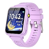 Kids Smart Watch Gift for Girls Age 3-12 Kids Watches 24 Games Touch Screen Music Player Camera Alarm Clock Calculator Flashlight 12/24 hr Educational Toys Birthday Gifts for Girls Ages 6 7 8 9 10