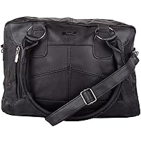 Womens Large Genuine Leather Handbag Shoulder Cross Body Bag with Detachable Strap