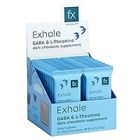 FX CHOCOLATE Exhale - Relaxing Chocolate Supplement to Support Calm + Stress Response - Sugar Free Cacao with 100mg GABA + 100mg L-Theanine - Keto Dark Chocolate - Vegan + Non-GMO (30 Pieces)