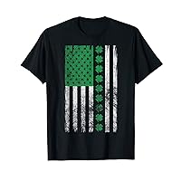 Irish American flag Shamrock Stripes Cool Ireland flag T-Shirt