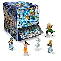 Bandai - Dragon Ball Super - Assorted 2.5” Posed Battle Figures with Stands - Gashapon Blind Packs (Full CASE of 24 Individual Sealed Bags)