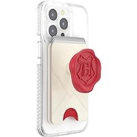 PopSockets Phone Wallet with Expanding Grip, Phone Card Holder, Wireless Charging Compatible, Wallet Compatible with MagSafe® - Hogwarts Letter