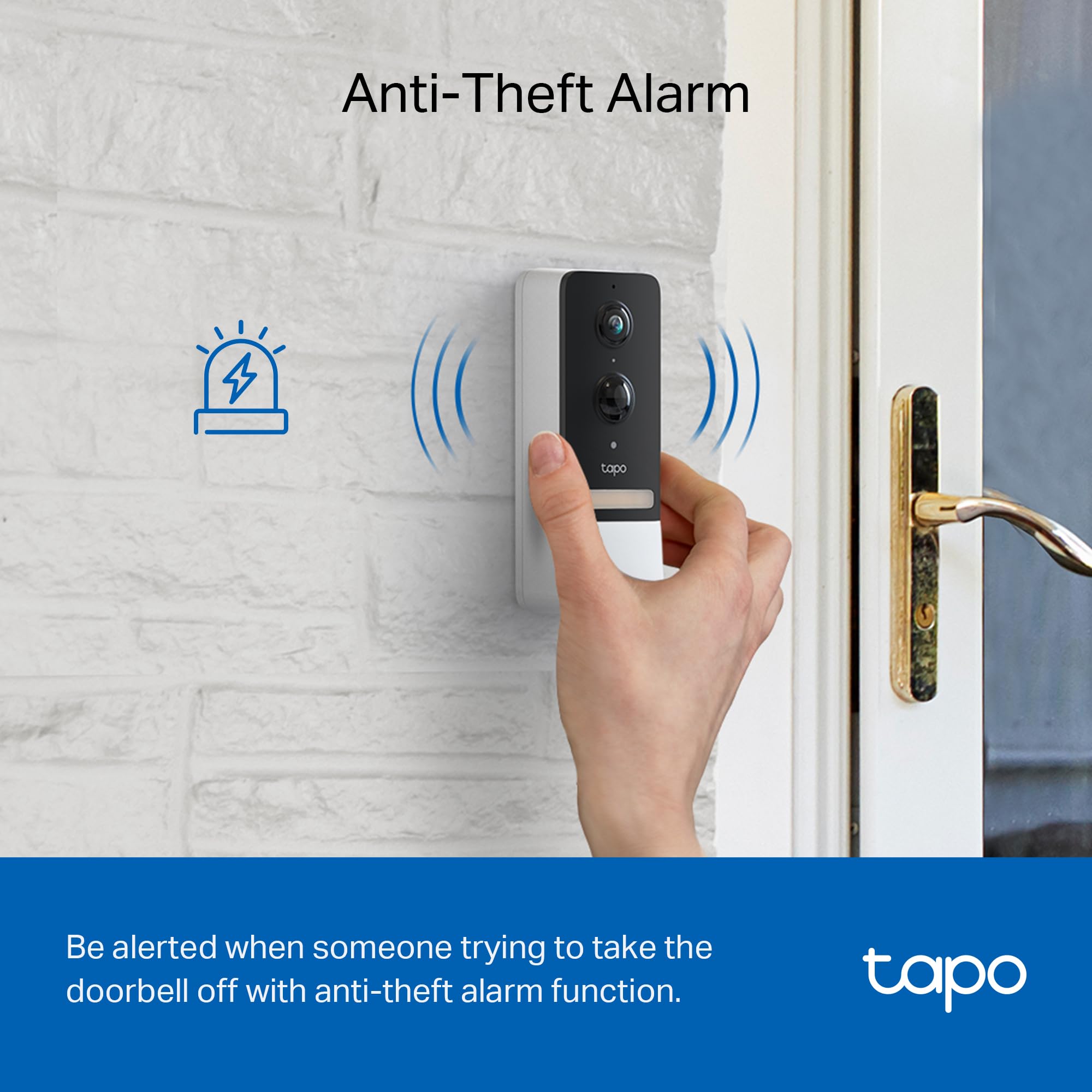 Tapo Smart Video Doorbell Camera, Chime Included, 2K+ Resolution, Color Night Vision, 2-Way Audio, Free AI Detection, Cloud/SD Card Storage, 180 Days Battery, Works w/Alexa & Google Home(Tapo D230S1)
