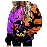 Women Shirts And Blouses, Long Sleeve Summer Blouses For Tops Business Casual Outfits Halloween Women's Fashion Daily Versatile Casual Crewneck Sweatshirts Printed Top Sweatshirt (L, Dark Purple)