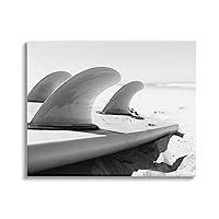 Stupell Industries Surfboard Fins Beach Sports Photography Ocean Coast, Design by Two Smart Blondes, Gallery Wrapped Canvas, 30 x 24