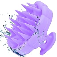 Shampoo Brush Hair Scalp Massager Head Scrubber for Stress Relax, Solid Soft Silicone Shower Hair Brush for Women Men Kids Hair Growth