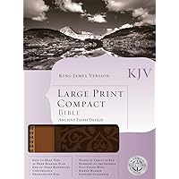 KJV Large Print Compact Bible, Brown/Tan LeatherTouch KJV Large Print Compact Bible, Brown/Tan LeatherTouch Imitation Leather