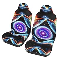 Cosmic Stars Car seat Covers Front seat Protectors Washable and Breathable Cloth car Seats Suitable for Most Cars