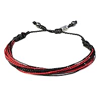 Custom Sized Red Black Bracelet - Sepsis Awareness - Black Lives Matter - in Memory Murder Victims - RUMI SUMAQ Awareness Cause Jewelry