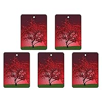 Car Air Fresheners 6 Pcs Hanging Air Freshener for Car Red Cherry Blossom Aromatherapy Tablets Hanging Fragrance Scented Card for Car Rearview Mirror Accessories Scented Fresheners for Bedroom Bathroo