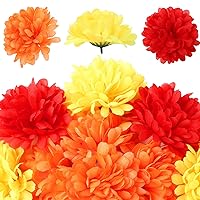 40Pcs Large Marigold Flower Heads Bulk 4 inch, Silk Marigold Artificial Flowers for Diwali Home Decor, Spring Bush Floral, Indian Décor for Pooja, DIY, Wedding Christmas(Multi Color)