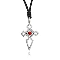 Cross Crystal Jesus Silver Pewter Charm Necklace Pendant Jewelry