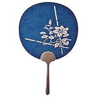 Made in Japan 2073 Large Fan Gosho (Blue) Single-Sided Watermark