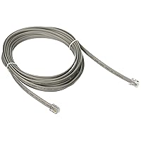 09600 RJ12 6P6C Straight Modular Cable, Ethernet Network Cable, 14 Feet (4.26 Meters), Silver