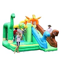 Dinosaur Bounce House Kids Bouncy House Inflatable Slide with Blower, Air Cushion, Ball Pit Pool for Indoor Outdoor