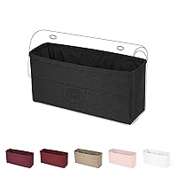 Rayon Purse Organizer Insert, unique pattern Bag organizer, bag in bag for luxury bags, fit Chanel 2.55 bags(Mini(Fit 22P),Black)