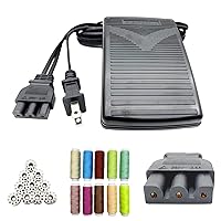 Replacement Singer Foot Pedal and Power Cord 979314-031 Compatible with  Singer Sewing Machine 240 844 1021 2102 3001 4001 5017 6011 7011 8019 9500