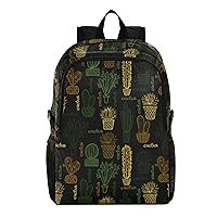 ALAZA Succulent Plants and Cactuses in Pots Packable Travel Camping Backpack Daypack