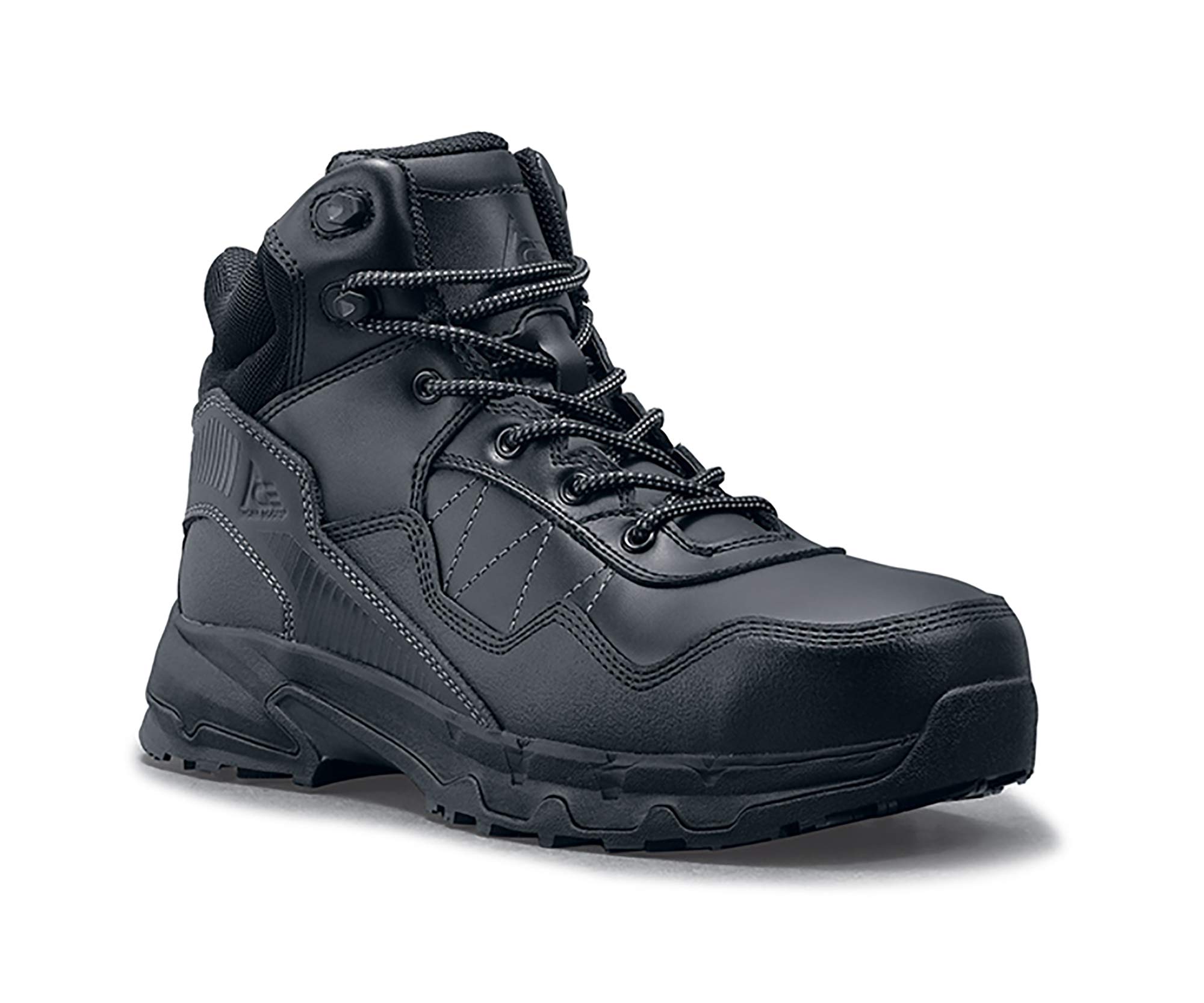 Shoes for Crews Piston Mid Aluminum Toe Unisex Work Shoe, Black