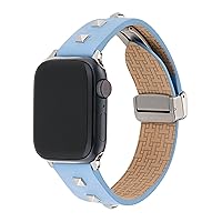 Ted Baker Light Blue Leather Strap with Studs for Apple Watch® (Model: BKS38S408B0)