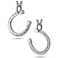 Shields of Strength Women's Stainless Steel Horseshoe Necklace-1 Corinthians 16:13