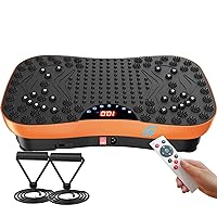 Vibration Plate Fitness Platform Exercise Machine Vibrating Lymphatic Drainage Shaking Workout Full Body Shaker Vibrate Stand Shake Board Sport Gym Pad for Weight Loss Fat Burner for Women Men