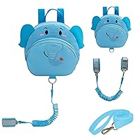 EPLAZA Toddler Leashes Animal-Like Backpacks with Anti Lost Wrist Link Wristband for 3 to 6 Years Kids Girls Boys Safety (Elephant)