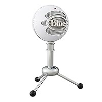 Logitech for Creators Blue Snowball USB Microphone for PC, Mac, Gaming, Recording, Streaming, Podcasting, Condenser Mic with Cardioid and Omnidirectional Pickup Patterns, Stylish Retro Design – White