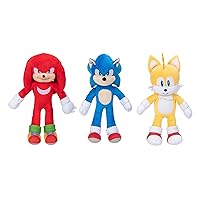 Sonic The Hedgehog 2 9-Inch Plush Collectible Toy 3-Pack