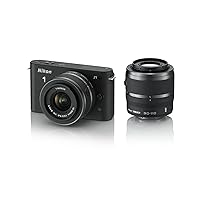 Nikon mirrorless Interchangeable Lens Camera Nikon 1 (Nikonwan) J1 (Jeiwan) Double Zoom kit Black N1 J1WZ BK (Japan Import)