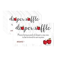 DISTINCTIVS Apple Farmhouse Baby Shower Diaper Raffle - Invitation Inserts - 50 Cards