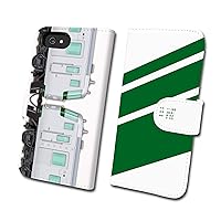 Daibi tc-t-065-7 185 Series 0 Series No. 65 iPhone SE (2nd Generation) iPhone 8/iPhone 7/iPhone 6s/iPhone 6 [Notebook Type] Licensed by JR East Japan Commercialization, White/Green