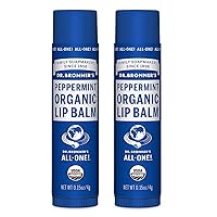 Organic Lip Balm - Peppermint - 0.15 oz - 2 pk