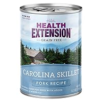 Dog Food, Carolina Skillet Pork Recipe - 12.5 oz, Grain Free, Added Vitamins and Minerals, for All Life Stages, Vet Formulated, Improve Gut Health, Immune Support (Case of 12 Cans)