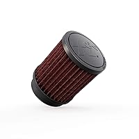 K&N Universal Clamp-On Air Intake Filter: High Performance, Premium, Washable, Replacement Air Filter: Flange Diameter: 2.5 In, Filter Height: 4 In, Flange Length: 1 In, Shape: Round, RB-0700, black