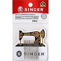 SINGER 04325 ProSeries Quilter's Embroidery Needles with Magnet, 15-Count,