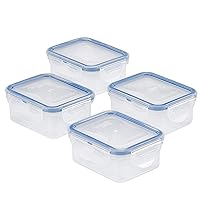 LOCK & LOCK Easy Essentials Food Storage Container Set, 4-Piece -Clear