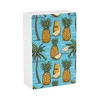 Pineapple and Coconut Tree Beer Cigarette Case Smoking Storage Box Pocket Holder Portable for Men Women