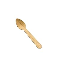 Perfect Stix - Green Spoon 110-100 Green Spoon 110 Birchwood Compostable Cutlery Taster Spoon with Concave, 4-1/2