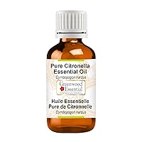 Pure Citronella Essential Oil (Cymbopogon nardus) Steam Distilled 5ml (0.16 oz)