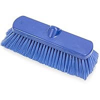 SPARTA 41278EC14 Flo-Thru Plastic Wall Scrub Brush, Equipment Brush With Soft Nylex Bristles For Industrial Kitchens, Hospitals, Commercial Cleaning, 4 Inches, Blue