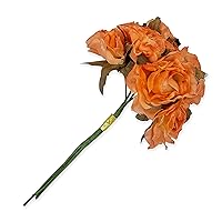 Expo International Fabric Flowers (Pack of 6) Tulle, Peach