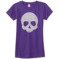 Threadrock Big Girls' Skull Made of Skulls Fitted T-Shirt