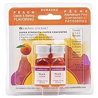 LorAnn Peach SS Flavor, 1 dram bottle (.0125 fl oz - 3.7ml - 1 teaspoon) - Twin pack blistered