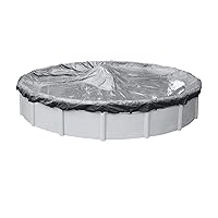 3318-4-PM Winter Pool Cover, Extra Heavy-Duty Silver, 18 ft Above Ground Pools