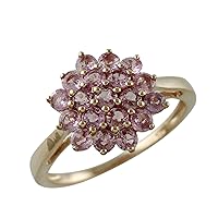 1.4 Carat Red Spinel Round Shape Natural Non-Treated Gemstone 10K Rose Gold Ring Engagement Jewelry for Women & Men