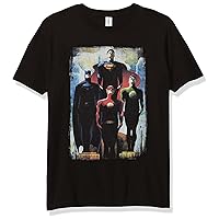 Warner Brothers Justice League Legends Boy's Premium Solid Crew Tee, Black, Youth X-Small