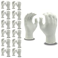 Cordova FB-C3730 White Thermastat Gloves with Machine Knit Liner, Large, 12-Pack