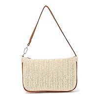 Small Straw Purses for Women Summer Woven Purse Wicker Shoulder Handbag Rattan Beach Bag