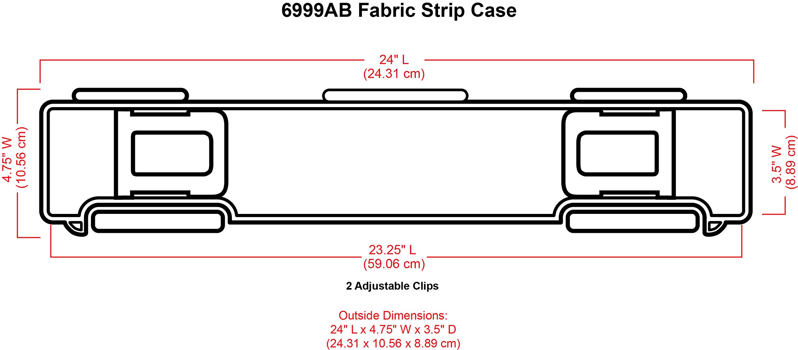 ArtBin 6999AB Fabric Strip Case - Crafts, Quiliting & Sewing Organizer, [1] Plastic Storage Case, Clear